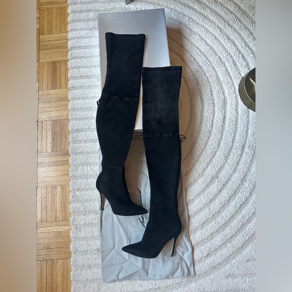 Brian Atwood Elegant Black Over-the-Knee Boots